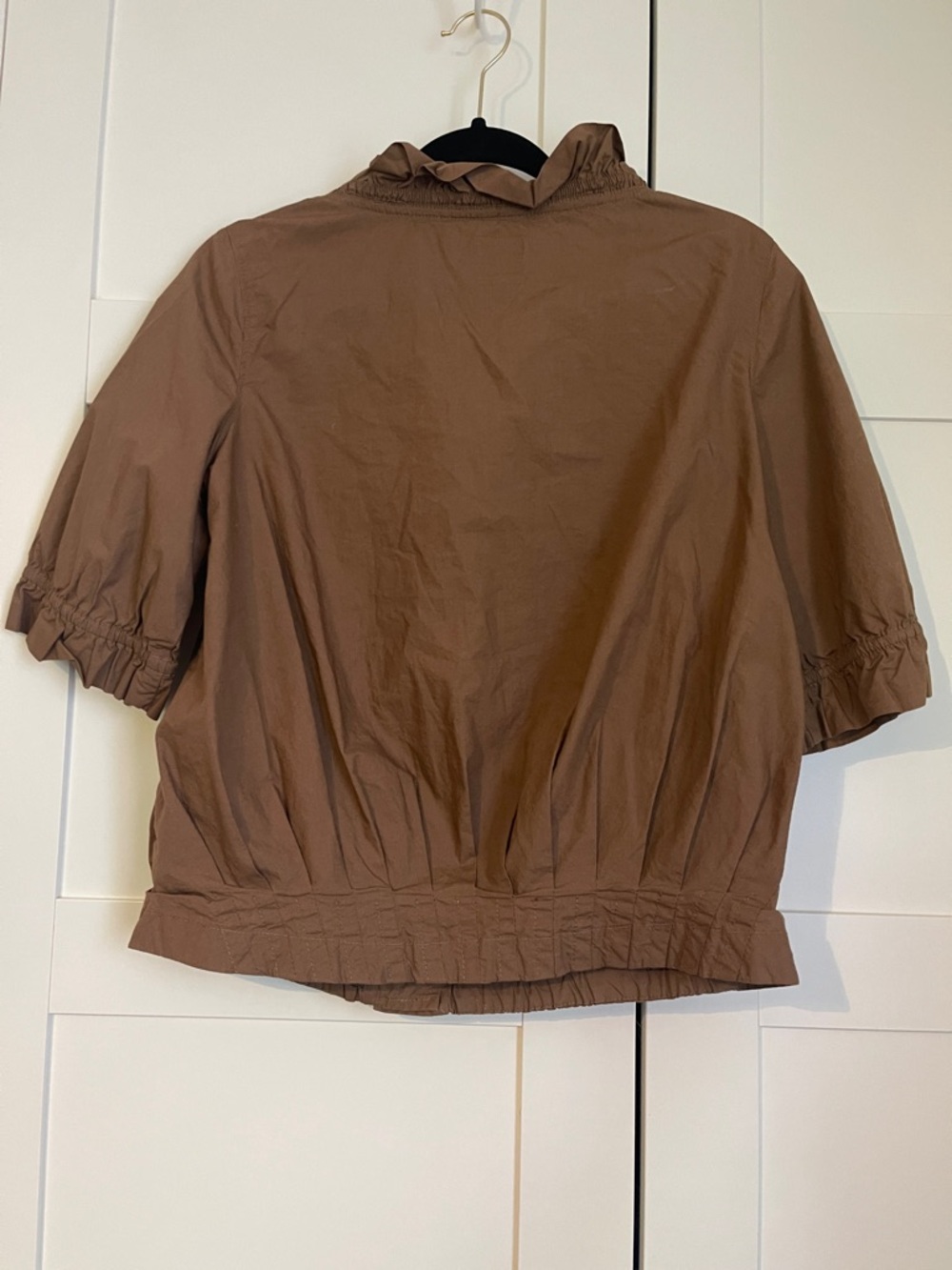 GAP Brown Ruffle Collar Utility Jacket - Picture 3 of 3